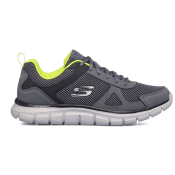 Scarpe da running grigie con sottopiede Memoy Foam e suola Lite-Weight Skechers Track, Brand, SKU s321000534, Immagine 0